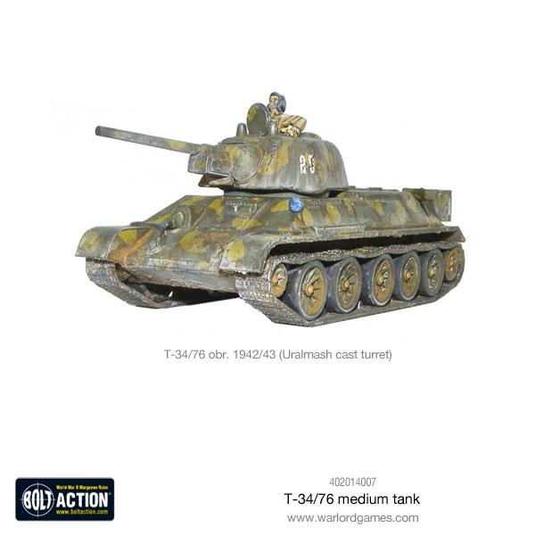 Bolt Action | Soviet | T-34 / 76 Tank | 28mm Plastic Vehicle
