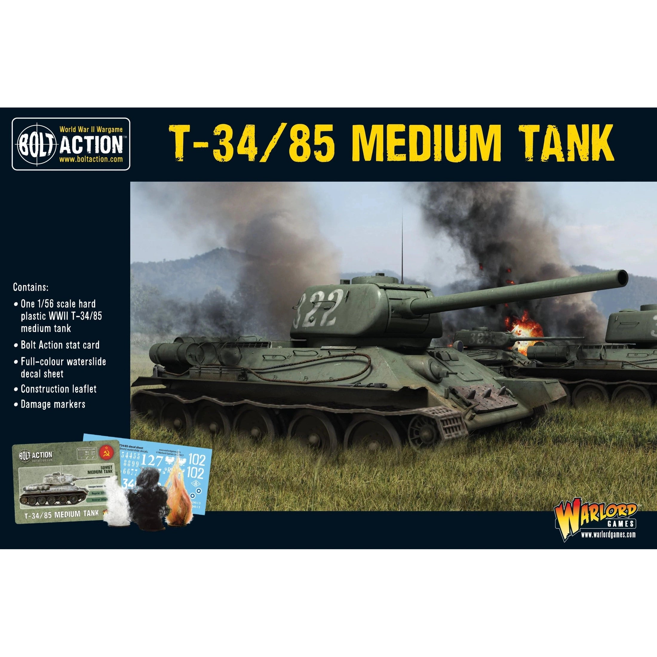 Bolt Action | Soviet | T-34 / 85 Tank | 28mm Plastic Vehicle