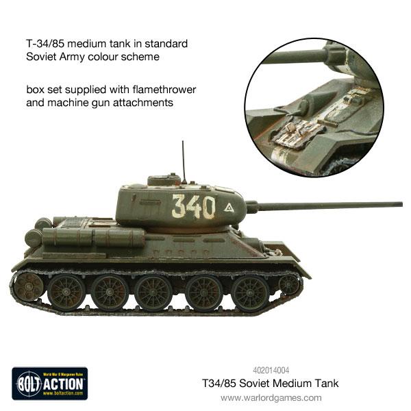 Bolt Action | Soviet | T-34 / 85 Tank | 28mm Plastic Vehicle