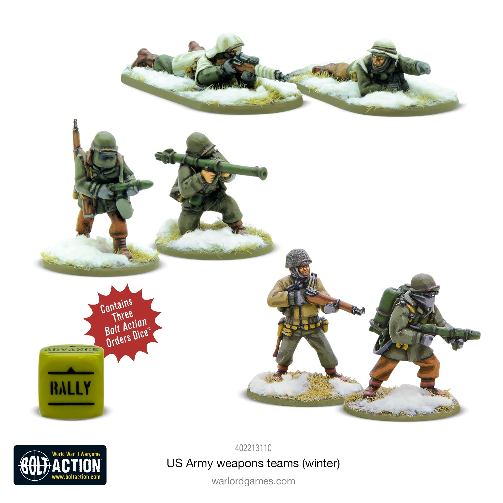 Bolt Action | US | Army Weapon Teams Winter | 28mm Resin Unit