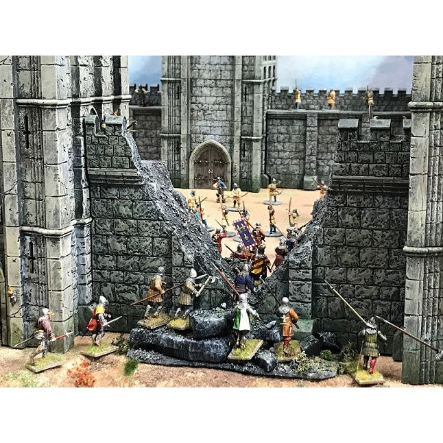 Renedra | Building Breached Wall | 28mm Plastic Terrain | North Star Games | Miniature Kingdoms