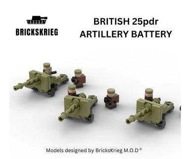 Brickskrieg | British | 25pdr Battery | 1/100 Scale Blocks Bag Pack