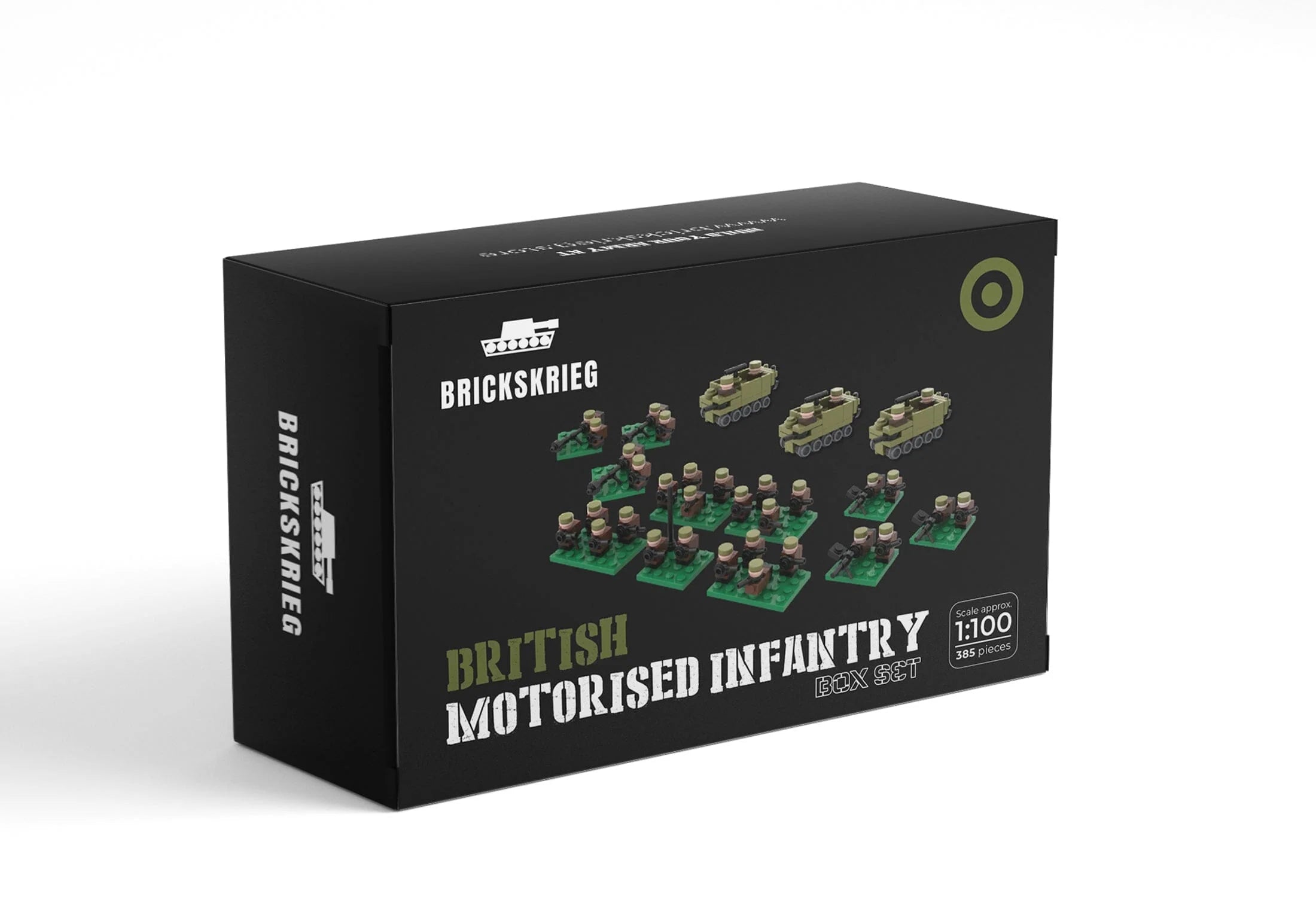 Brickskrieg | British | Motorised Infantry Box Set | 1/100 Scale Blocks Unit