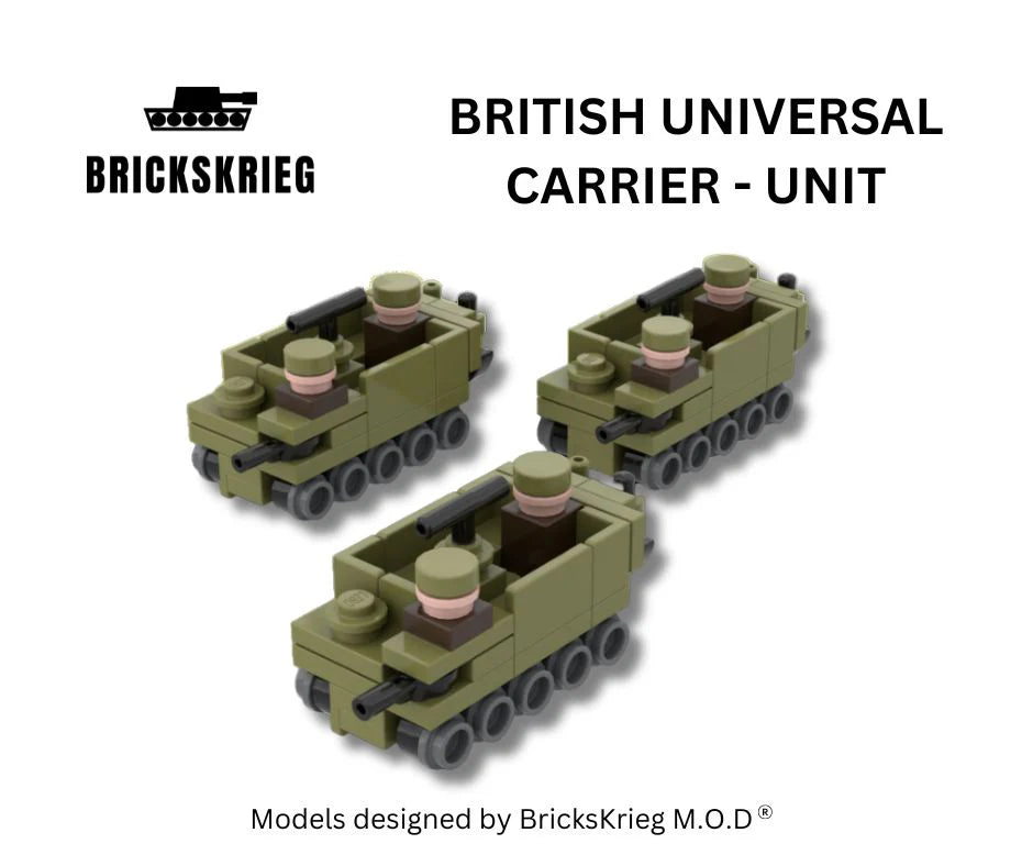 Brickskrieg | British | Motorised Infantry Box Set | 1/100 Scale Blocks Unit
