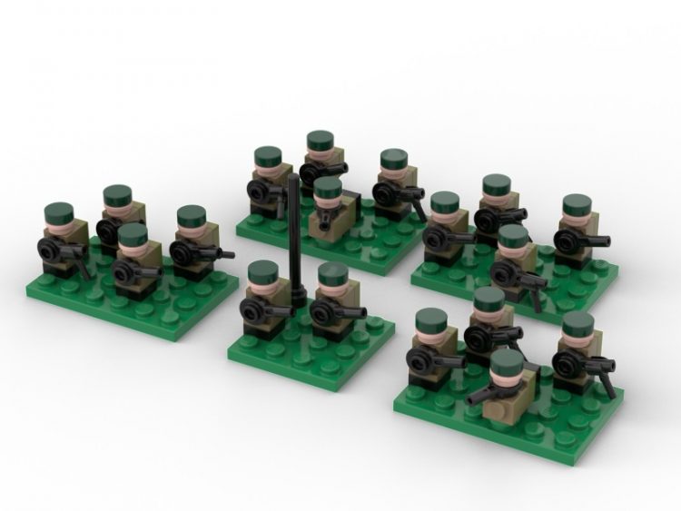 Brickskrieg | Russian | Infantry Unit | 1/100 Scale Blocks Bag Pack