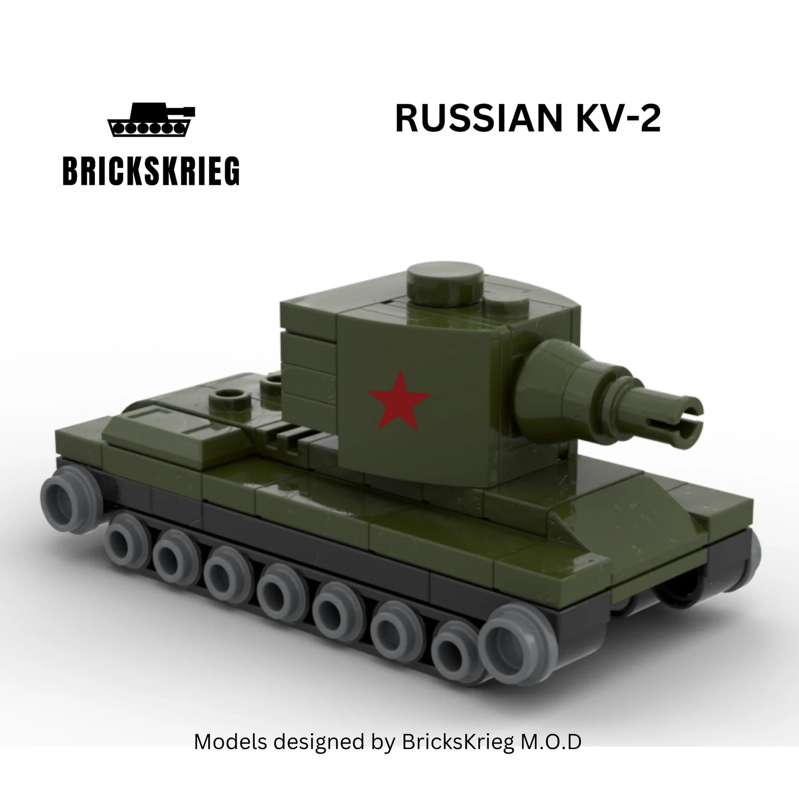 Brickskrieg | Russian | KV-2 | 1/100 Scale Blocks Model