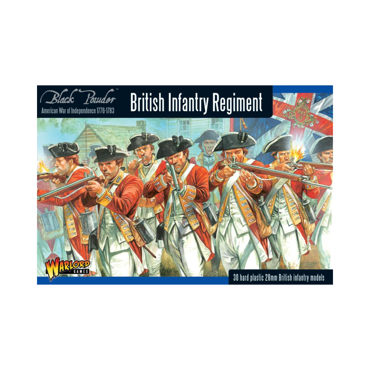 Black Powder | AWI British Infantry Regiment | 28mm Plastic Unit | Warlord | Miniature Kingdoms