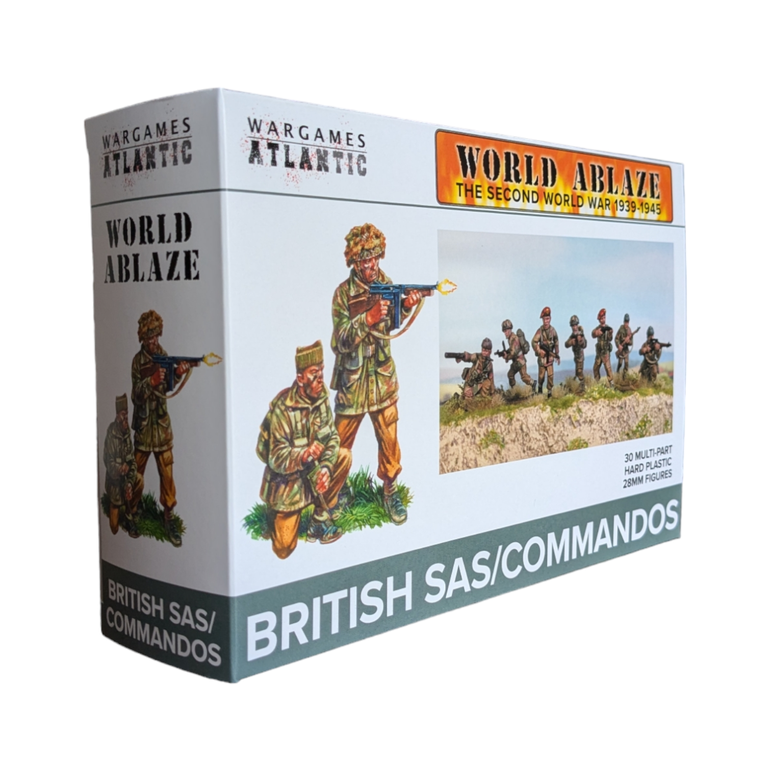 Worlds Ablaze | British SAS / Commandos | Plastic Unit | Wargames Atlantic | Miniature Kingdoms