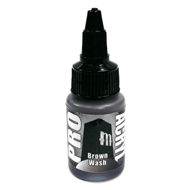 Pro Acryl | Brown Wash | 22ml Individual Paint | Element Games | Miniature Kingdoms