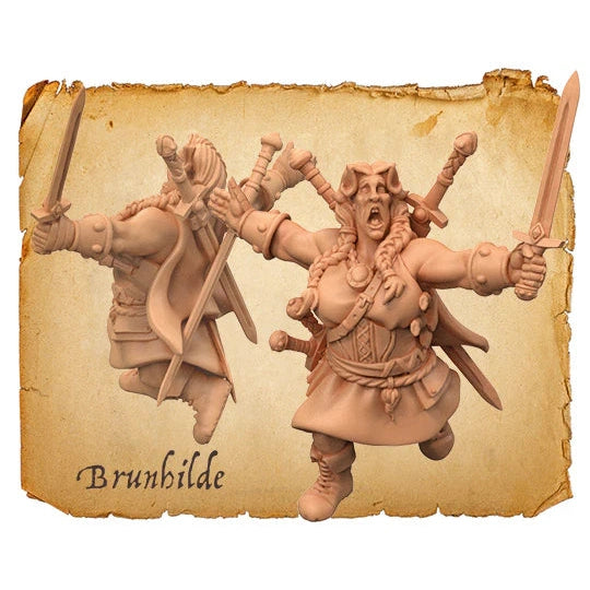 Moonstone | Brunhilde The Giant | 28mm Resin Unit | Goblin King Games | Miniature Kingdoms