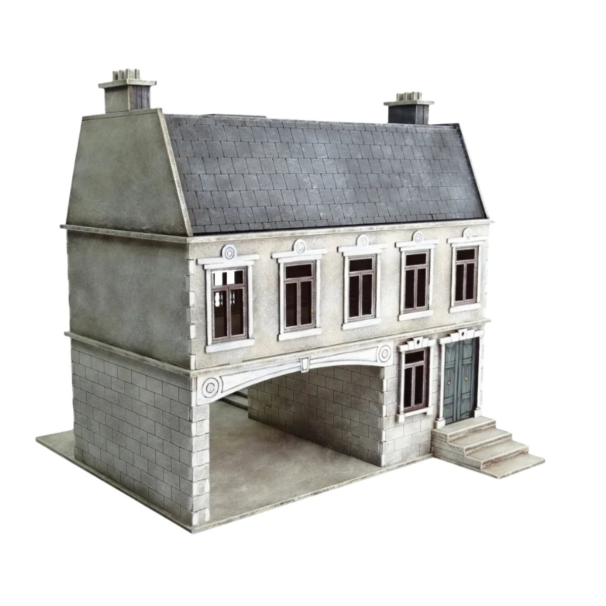 Sarissa Precision | World War Europe European Townhouse with Archway C102 | MDF Terrain