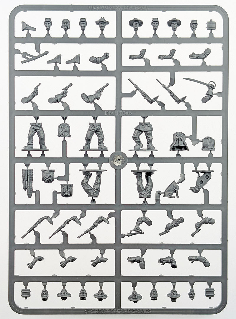 Dead Man's Hand | US Cavalry Dismounted | 28mm One Sprue