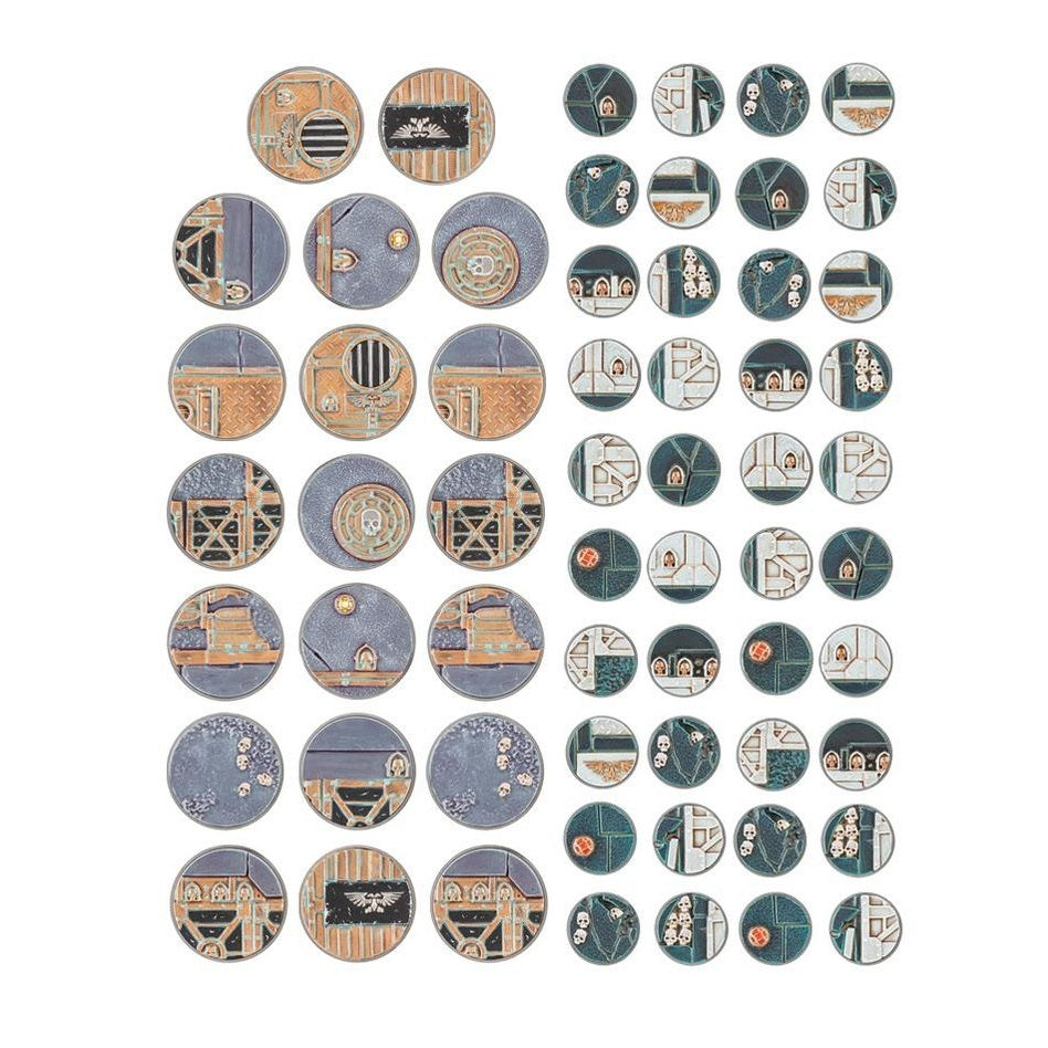 Citadel | Warhammer 40,000 | Sector Imperialis | Mixed Round Bases | Plastic Bases Box