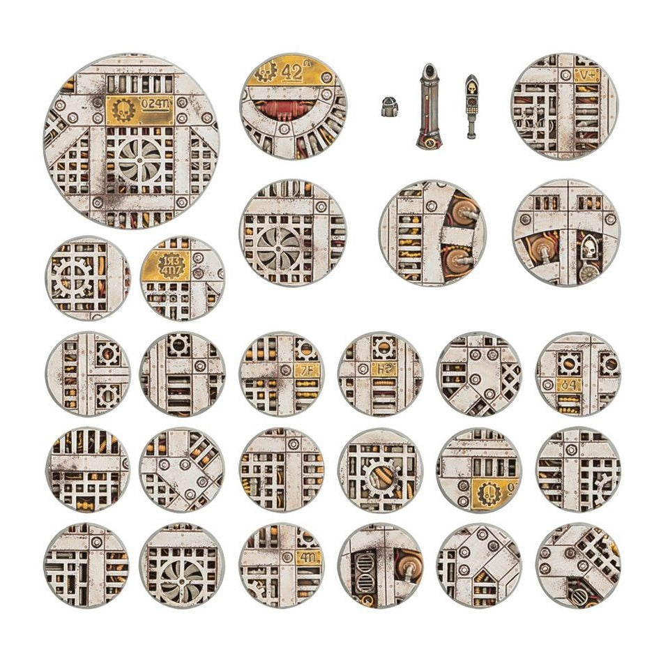 Citadel | Warhammer 40,000 | Sector Mechanicus | Mixed Round Bases | Plastic Bases Box