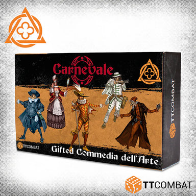 Carnevale | Gifted Commedia Dell'Arte Gifted Commedia Della'Arte Starter Gang | 28mm Plastic Unit | TTCombat | Miniature Kingdoms