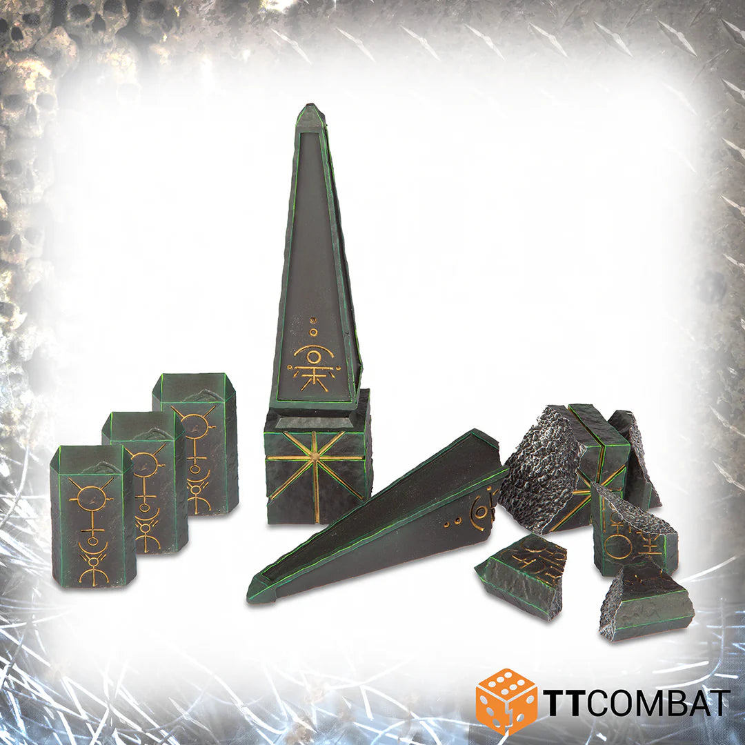 Tabletop Scenics | Sci Fi Gothic Cyber Relics | 28mm Resin Blister Pack | TTCombat | Miniature Kingdoms