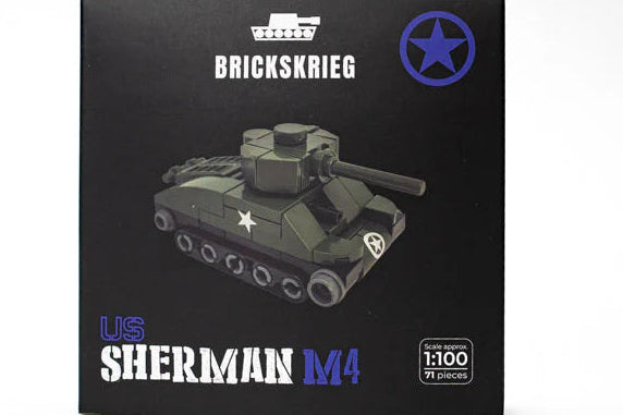 Brickskrieg | US | Sherman Tank | 1/100 Scale Blocks Model