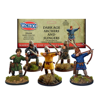 Victrix | Dark Ages Archers and Slingers | 28mm Plastic Unit | North Star Games | Miniature Kingdoms