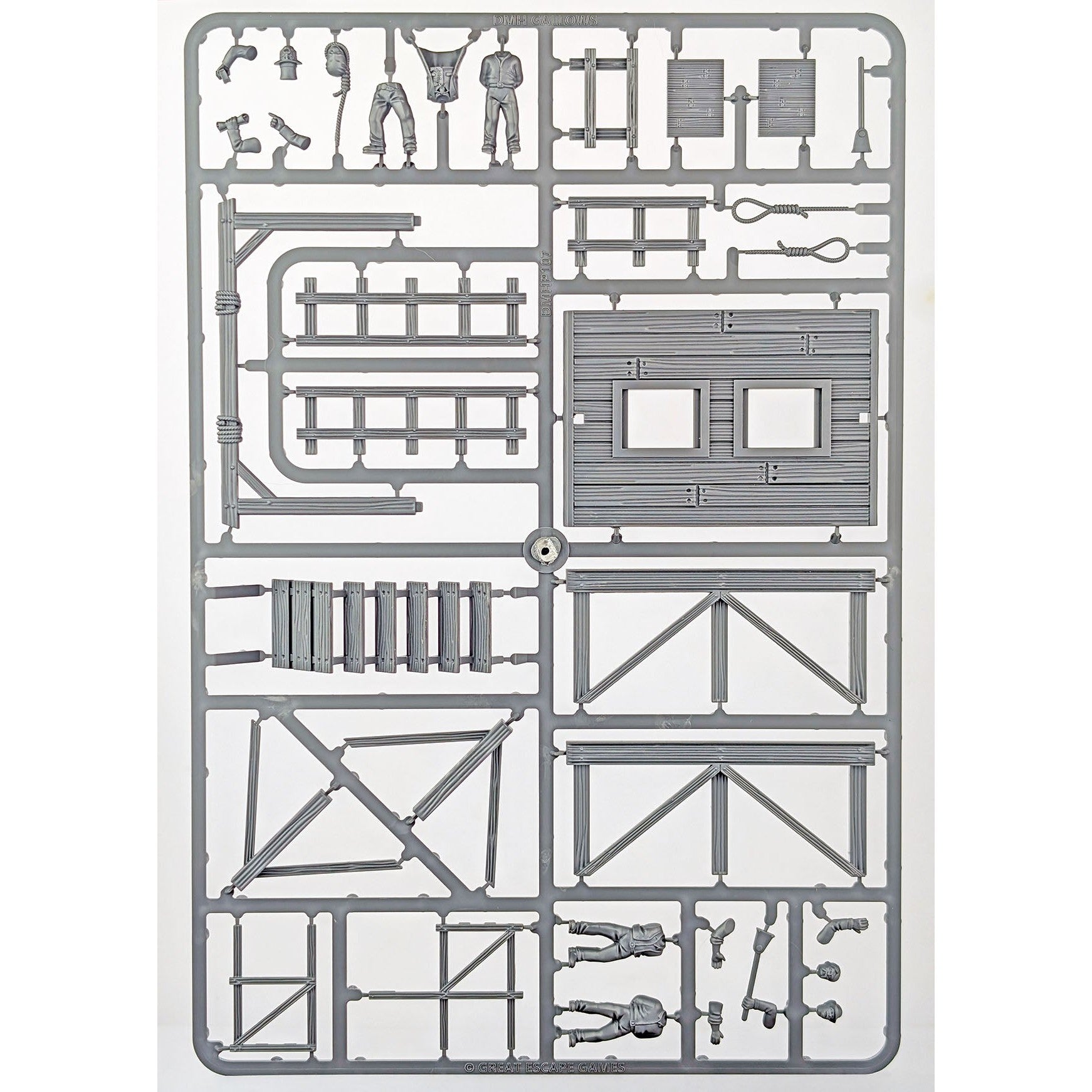 Dead Man's Hand | Gallows Set with Figures | 28mm Plastic Terrain