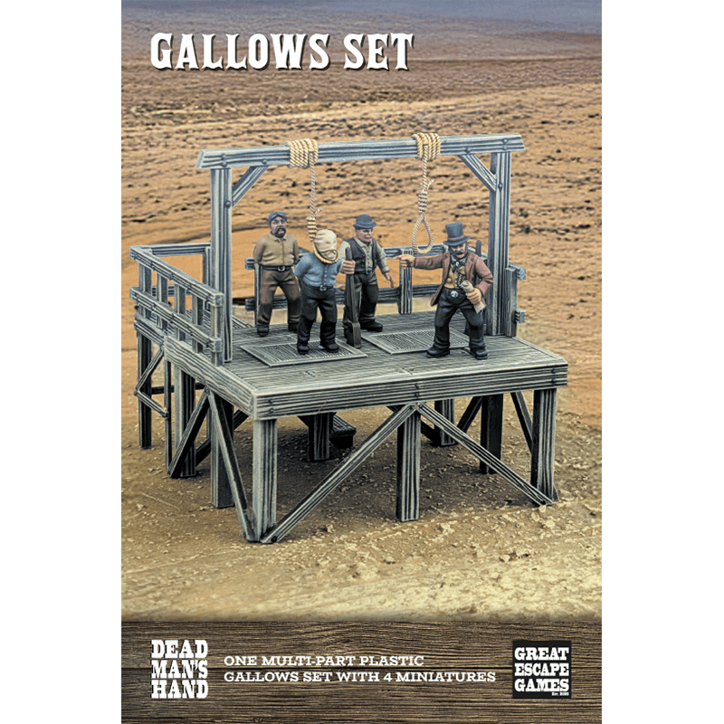 Dead Man's Hand | Gallows Set with Figures | 28mm Plastic Terrain