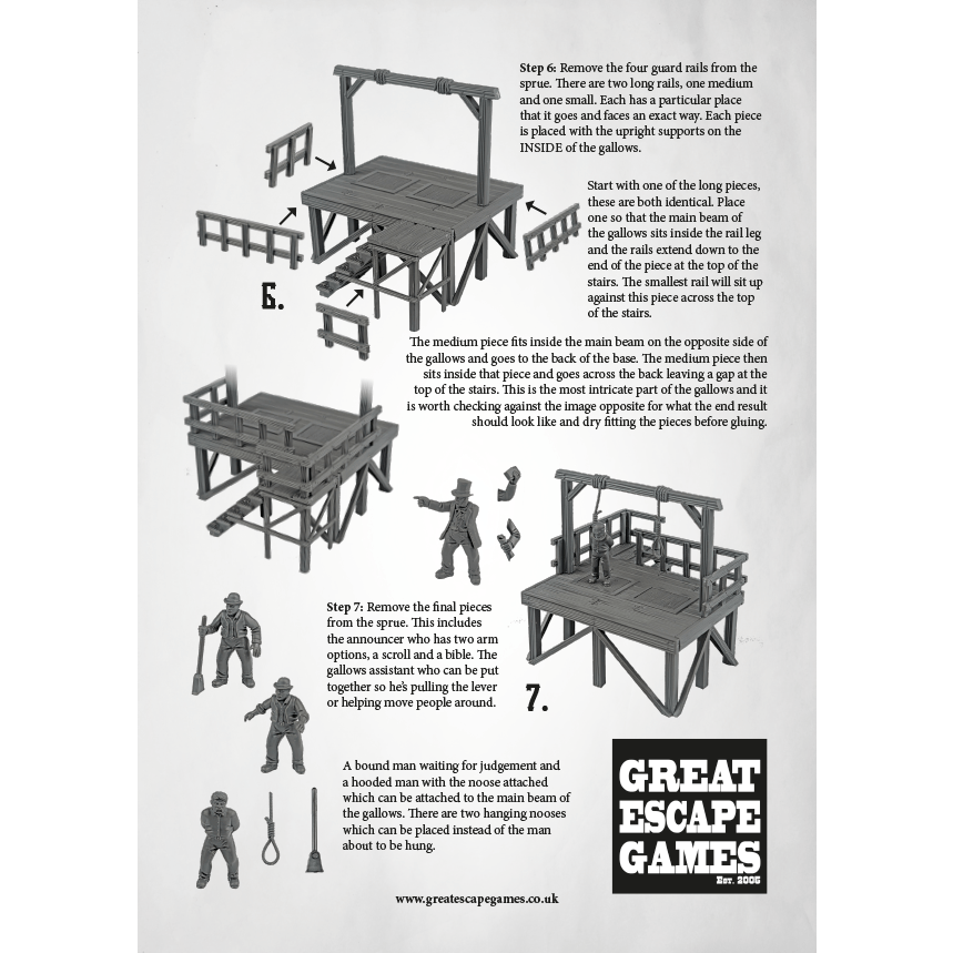 Dead Man's Hand | Gallows Set with Figures | 28mm Plastic Terrain