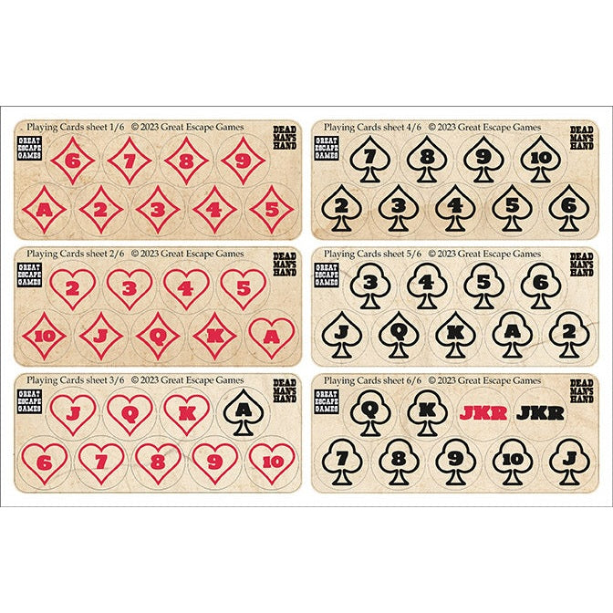 Dead Man's Hand | Initiative Token Set | 28mm Game Accessory