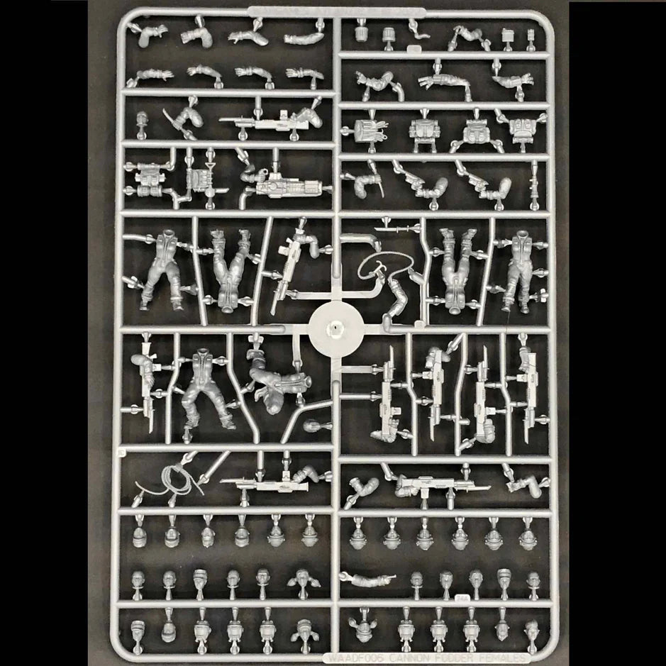 Wargames Atlantic | Death Fields | Cannon Fodder 2 Females | Single Sprue