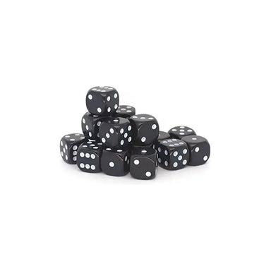 TTCombat | Dice Black Dice D6 20 | D6 Dice Blister Pack