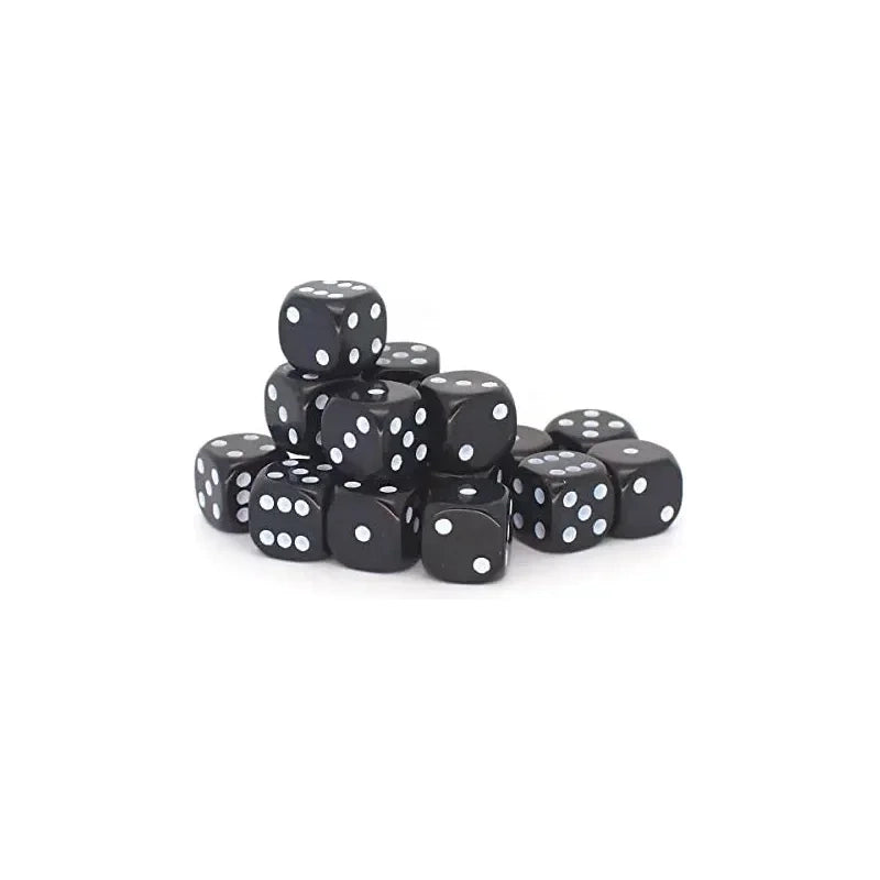 TTCombat | Dice Black Dice D6 20 | D6 Dice Blister Pack