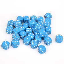 TTCombat | Dice Light Blue Dice D6 20 | D6 Dice Blister Pack