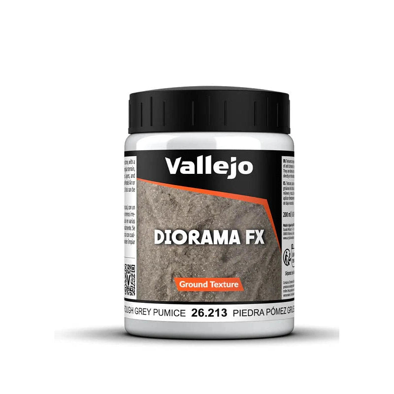 Vallejo | Rough Grey Pumice | 200g / 200ml Basing Mix 26.213 | TTCombat | Miniature Kingdoms