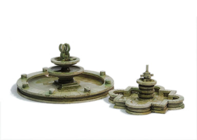 Sarissa Precision | Streets Of Rome Small Fountain Set T023 | MDF Terrain