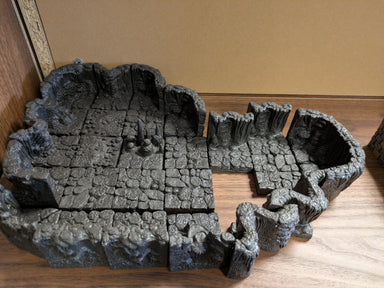 Dwarven Forge | Un-Painted Cavern Terrain | 28mm Vinyl Terrain