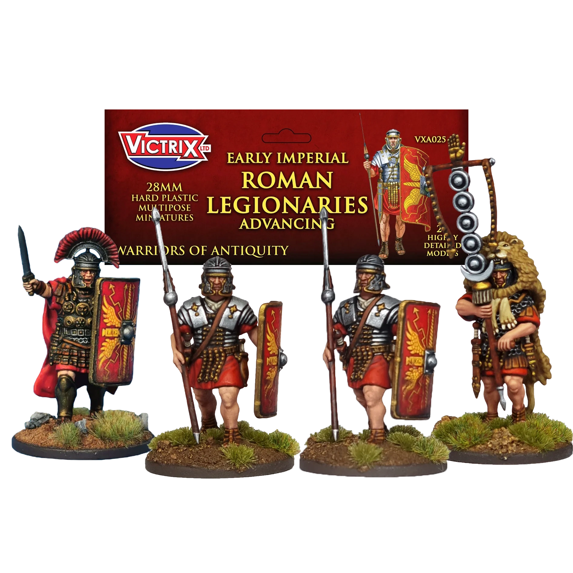 Victrix | Ancients Early Imperial Roman Legionaries Advancing | 28mm Plastic Unit | North Star Games | Miniature Kingdoms