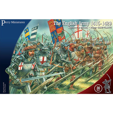 Perry Miniatures | HYW The English Army 1415-1429 | 28mm Plastic Unit | North Star Games | Miniature Kingdoms