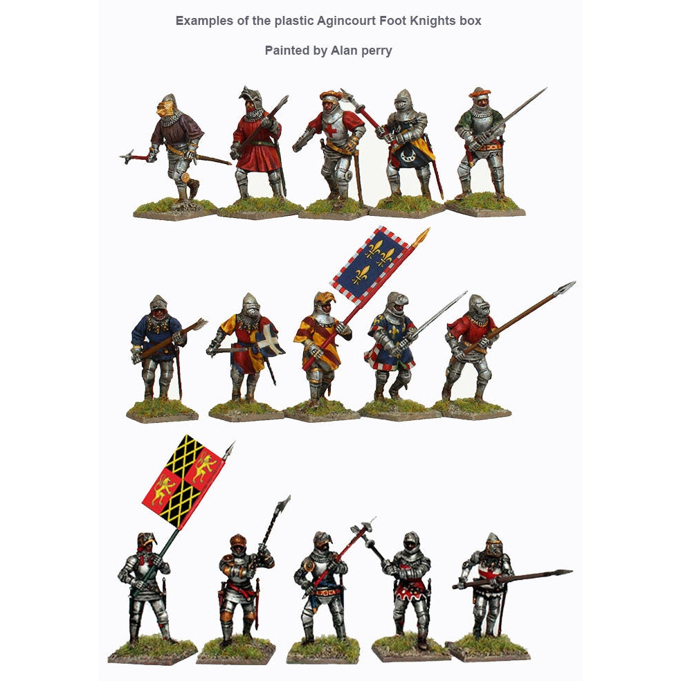 Perry Miniatures | HYW Agincourt Foot Knights 1415-1429 | 28mm Plastic Unit | North Star Games | Miniature Kingdoms