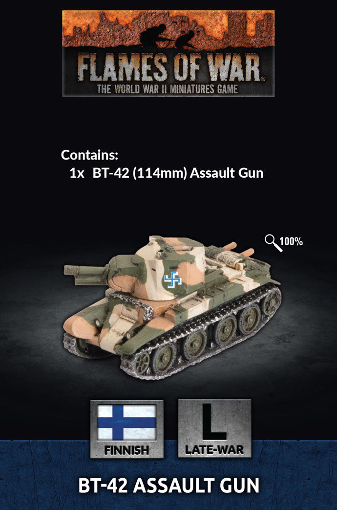 Flames Of War | Finnish | BT-42 Assault Gun | 15mm Metal Blister Pack