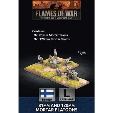 Flames Of War | Finnish | 81mm and 120mm Mortar Platoon | 15mm Metal Blister Pack