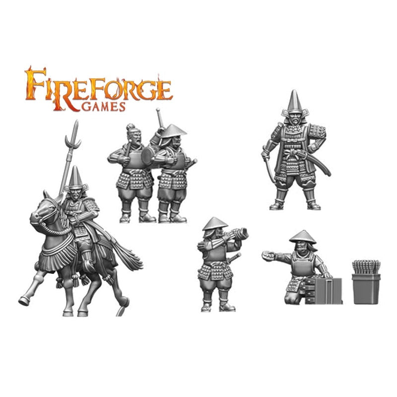Fireforge | Samurai Wars | Samurai Command | 28mm Plastic Unit