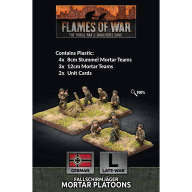 Flames Of War | German | Fallschirmjager Mortar Platoons | 15mm Plastic Blister Pack