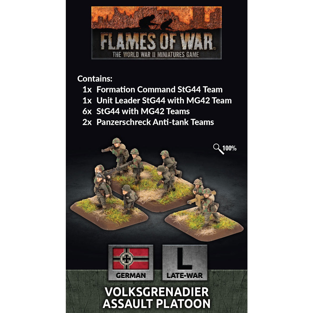 Flames Of War | German | Volksgrenadier Assault Platoon | 15mm Resin Blister Pack