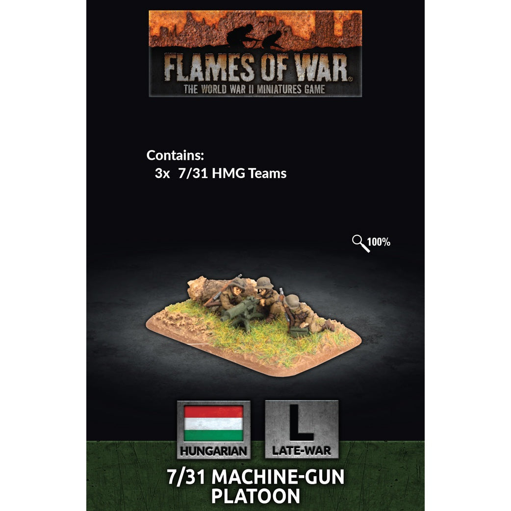 Flames Of War | Hungarian | 7/31 Machine Gun Platoon | 15mm Metal / Resin Blister Pack
