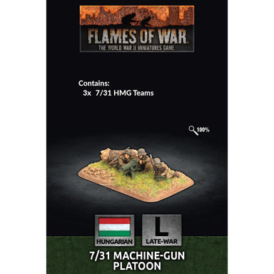 Flames Of War | Hungarian | 7/31 Machine Gun Platoon | 15mm Metal / Resin Blister Pack