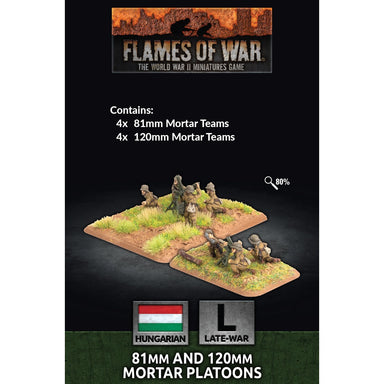 Flames Of War | Hungarian | 81mm and 120mm Mortar Platoons | 15mm Metal Blister Pack