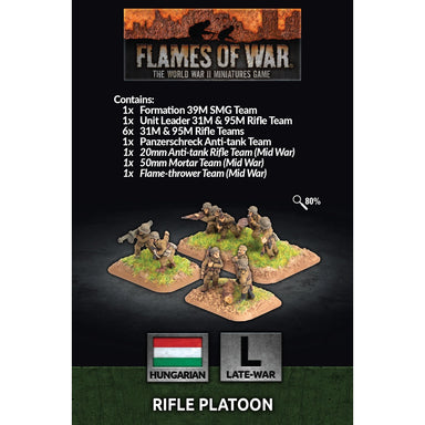 Flames Of War | Hungarian | Rifle Platoon | 15mm Metal Blister Pack