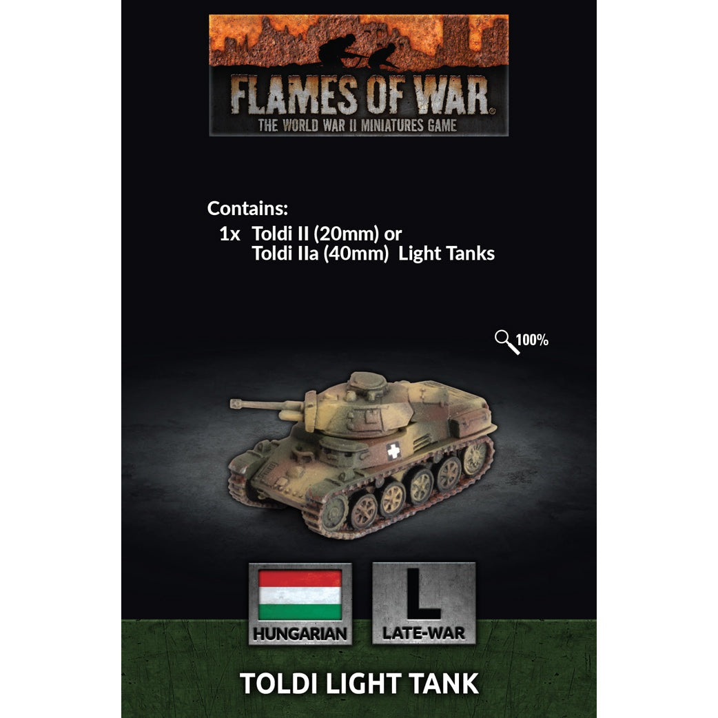 Flames Of War | Hungarian | Toldi Tank | 15mm Metal / Resin Blister Pack