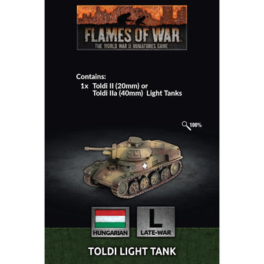 Flames Of War | Hungarian | Toldi Tank | 15mm Metal / Resin Blister Pack