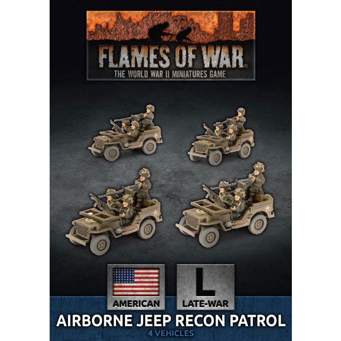 Flames of War | American Airborne Jeep Recon Patrol | 15mm Plastic Unit