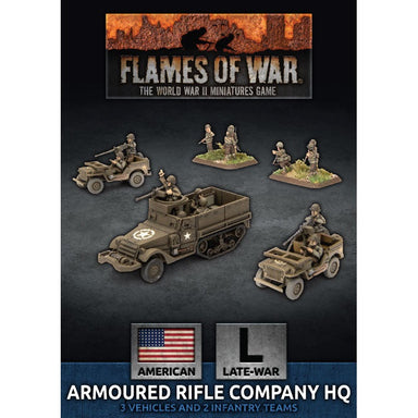 Flames of War | American Armoured Rifle Company HQ | 15mm Plastic Unit