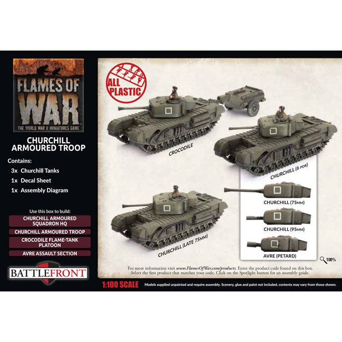 Flames of War | British Churchill Armoured Troop | 15mm Plastic Unit
